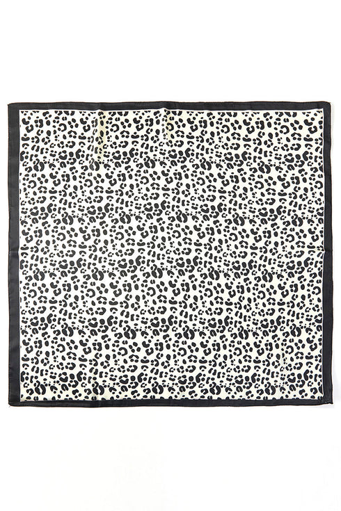 Fierce by Default Black Square Satin Scarf