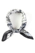 Valencia Black Square Satin Scarf