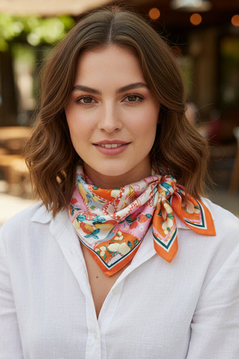 Tropical Appeal Square Satin Scarf