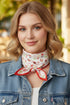 Ocean Hour Red Square Satin Scarf