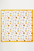 Ocean Hour Yellow Square Satin Scarf