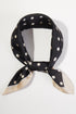 Polka Dot Perfection Black Square Satin Scarf