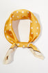 Polka Dot Perfection Mustard Square Satin Scarf