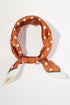 Polka Dot Perfection Rust Square Satin Scarf