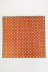 Polka Dot Perfection Rust Square Satin Scarf