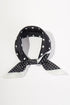 Classic With A Twist Black Square Satin Scarf
