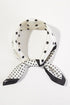 Classic With A Twist White Square Satin Scarf