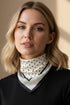 Classic With A Twist White Square Satin Scarf