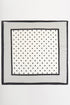 Classic With A Twist White Square Satin Scarf