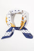 Dotted Daisy Navy Square Satin Scarf