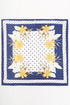 Dotted Daisy Navy Square Satin Scarf