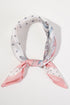 Dotted Daisy Pink Square Satin Scarf