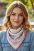 Dotted Daisy Pink Square Satin Scarf