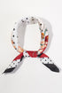 Dotted Daisy Red Square Satin Scarf