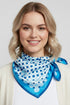 Forward Motion Blue Dots Square Satin Scarf