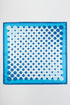 Forward Motion Blue Dots Square Satin Scarf