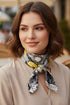Valencia Oranges Black Square Satin Scarf