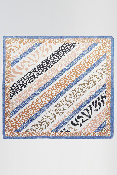 Leopard Lane Taupe Square Satin Scarf