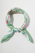 Barcelona Green Square Satin Scarf