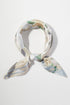 Brushstroke Blooms Beige Square Satin Scarf