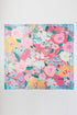 Brushstroke Blooms Pink Square Satin Scarf