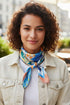 Find Your Rhythm Blue Square Satin Scarf