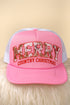 Cow Merry Country Christmas Foam Front Mesh Trucker Cap