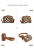 Downtown Dash Camel Checkered Crossbody Bag