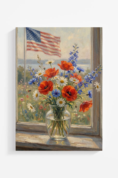 Liberty In Bloom Ready To Frame Canvas Print
