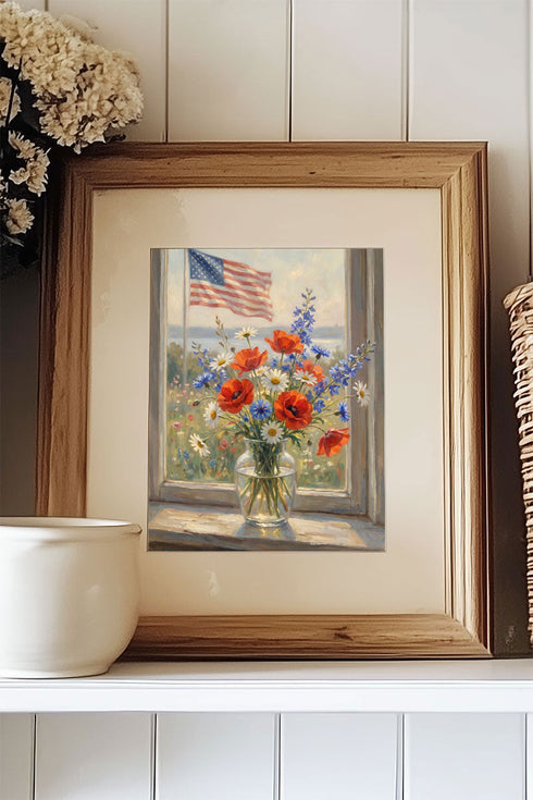 Liberty In Bloom Ready To Frame Canvas Print