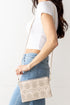 Boho Burst Ivory Faux Leather Crossbody