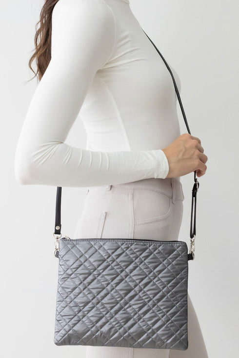 The Verona Crossbody Clutch, Hematite