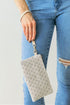 Diamond Bluff Gray Wristlet Pouch