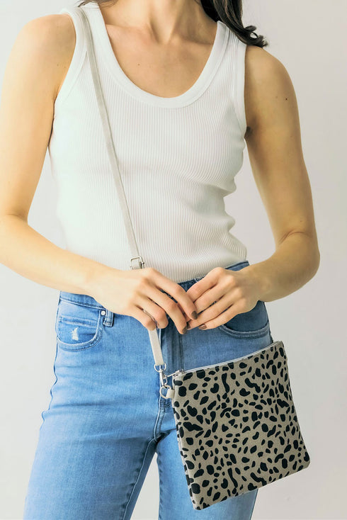 Summer Rush Crossbody Clutch, Gray