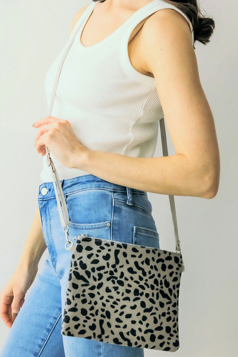 Summer Rush Crossbody Clutch, Gray