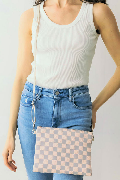 Charlotte Charm Crossbody Clutch, Pink