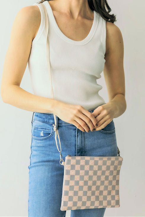 Charlotte Charm Crossbody Clutch, Pink