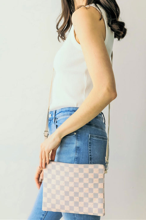 Charlotte Charm Crossbody Clutch, Pink