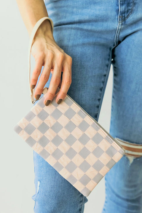 Charlotte Charm Wristlet Pouch, Pink