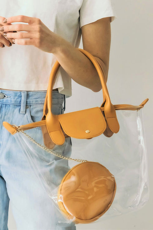 Clear As Day Tote Bag, Beige