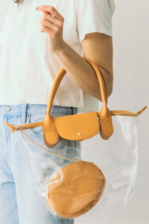 Clear As Day Tote Bag, Beige