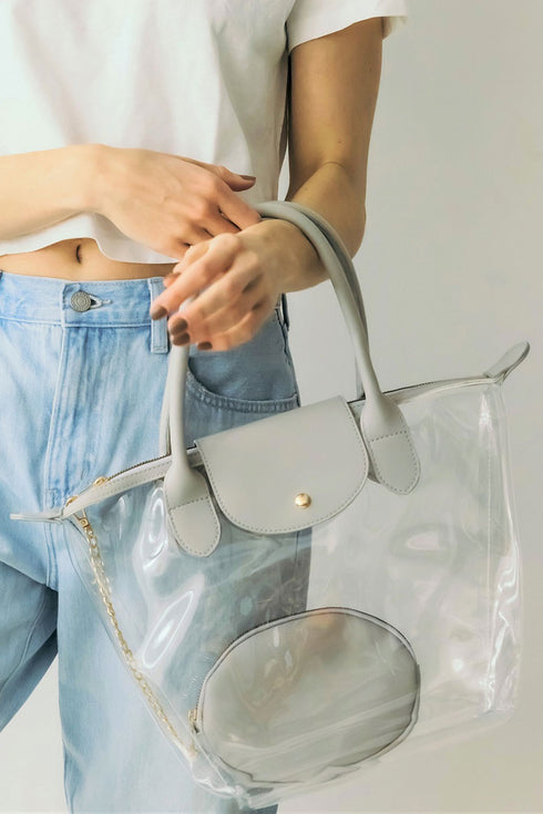 Clear As Day Tote Bag, Gray