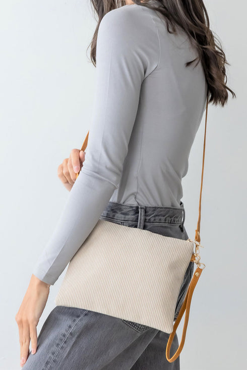 She's Unforgettable Crossbody Clutch, Beige