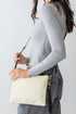 Sadieville Quilted Crossbody Clutch, Ivory