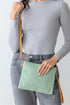 Sadieville Quilted Crossbody Clutch, Sage