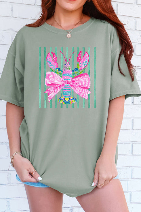 Pink Lobster Club Comfort Colors Adult Ring-Spun Cotton Tee