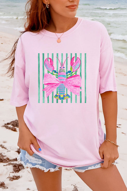 Pink Lobster Club Comfort Colors Adult Ring-Spun Cotton Tee