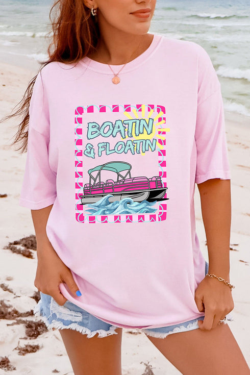 Sunny Boatin & Floatin Comfort Colors Adult Ring-Spun Cotton Tee
