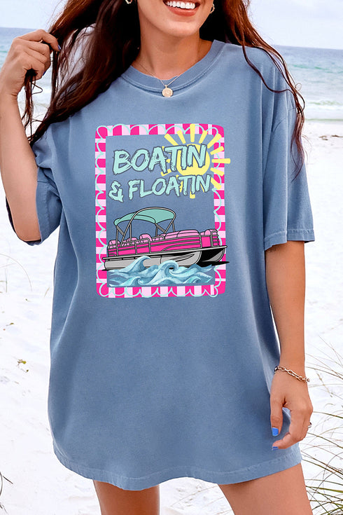 Sunny Boatin & Floatin Comfort Colors Adult Ring-Spun Cotton Tee