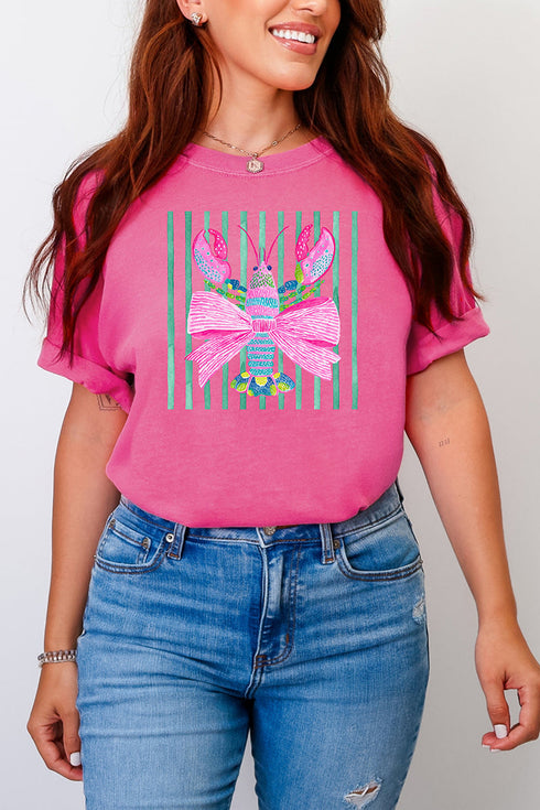 Pink Lobster Club Comfort Colors Adult Ring-Spun Cotton Tee